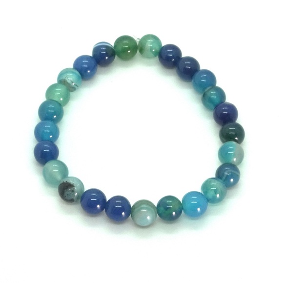 8mm Beaded Bracelet #BRB-163 - Picture 2 of 2